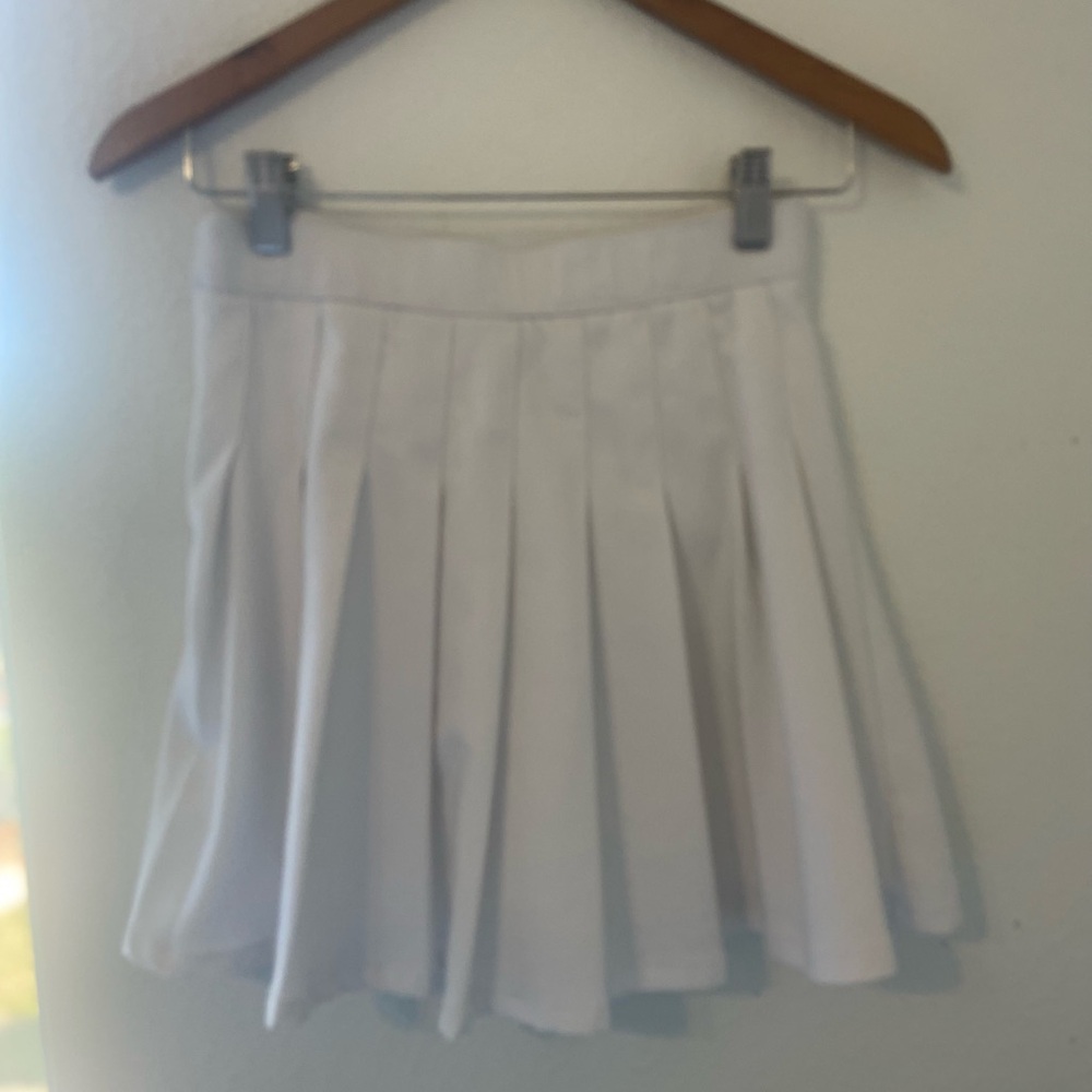 White tennis skirt